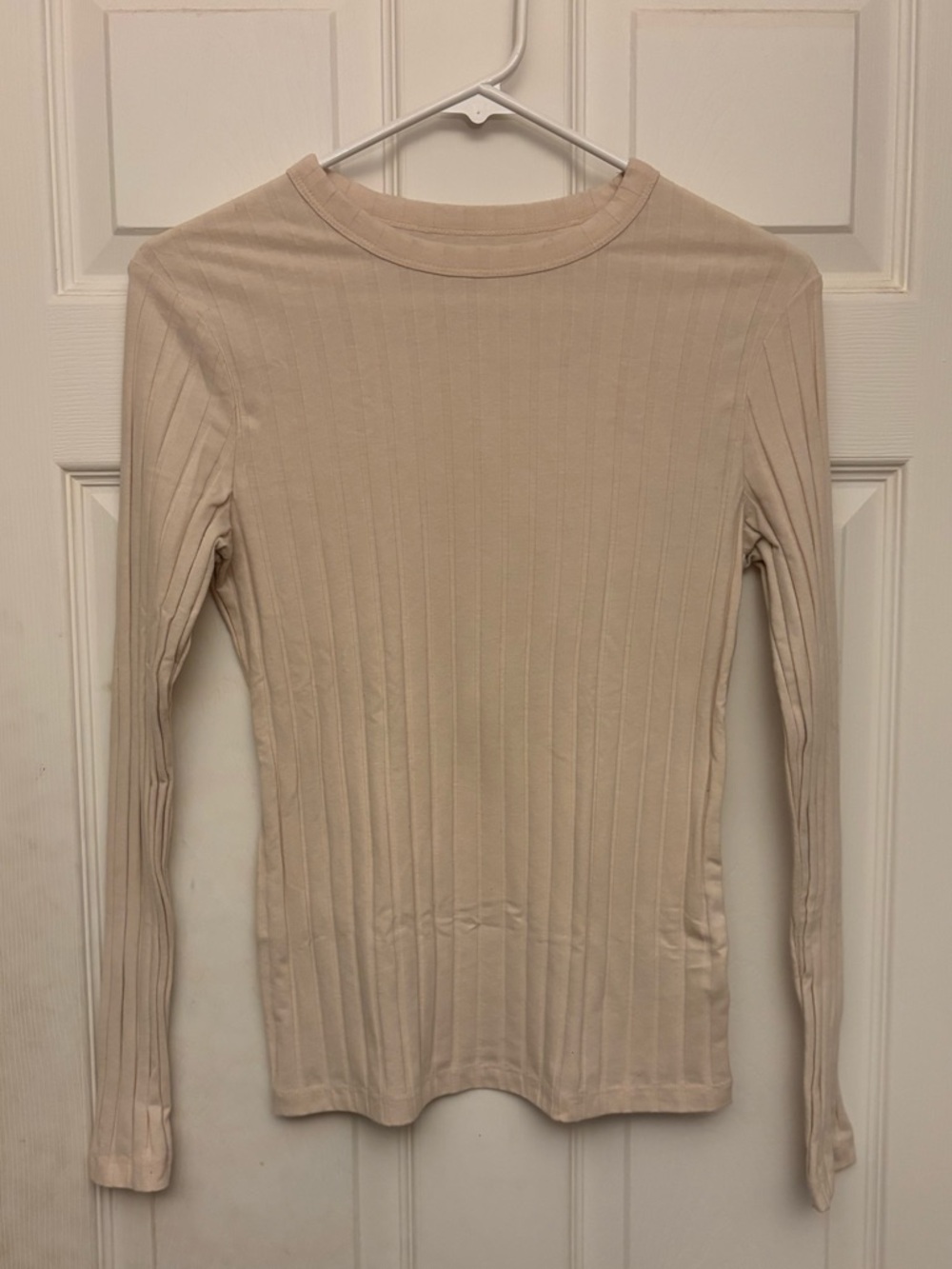 Cream Long Sleeve Top